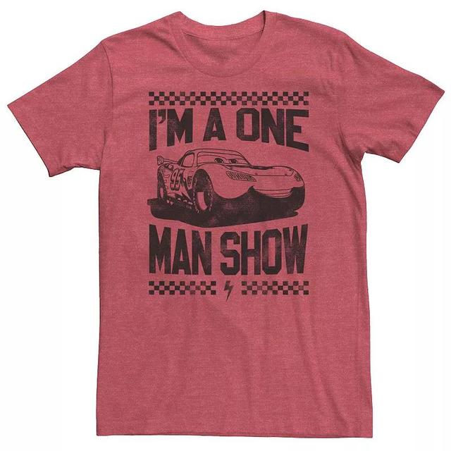 Big & Tall Disney / Pixar Cars Lightning McQueen Im A One Man Show Tee, Mens Med Grey Product Image