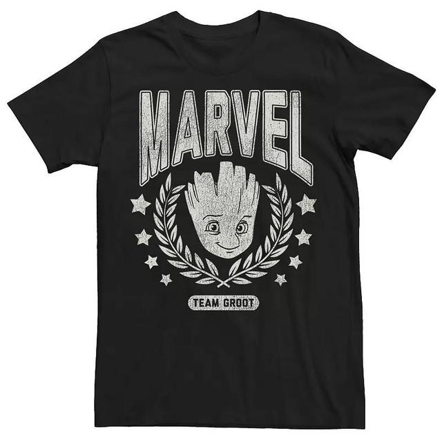 Mens and Womens Mad Engine Black Guardians of the Galaxy Groot Collegiate T-shirt Product Image