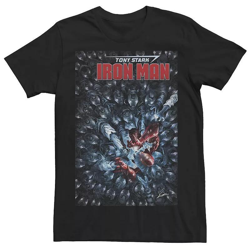 Mens Marvel Tony Stark Iron Man Impossible Armor Comic Book Cover Tee Product Image