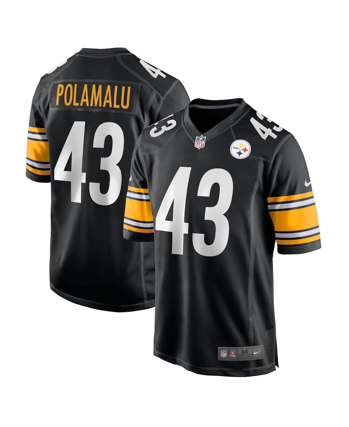 Mens Nike Troy Polamalu Black Pittsburgh Steelers Retired Player Game Jersey - Black Product Image