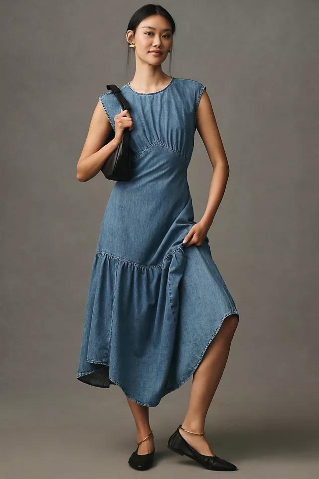 FRAME Gathered Tiered Midi Dress product image