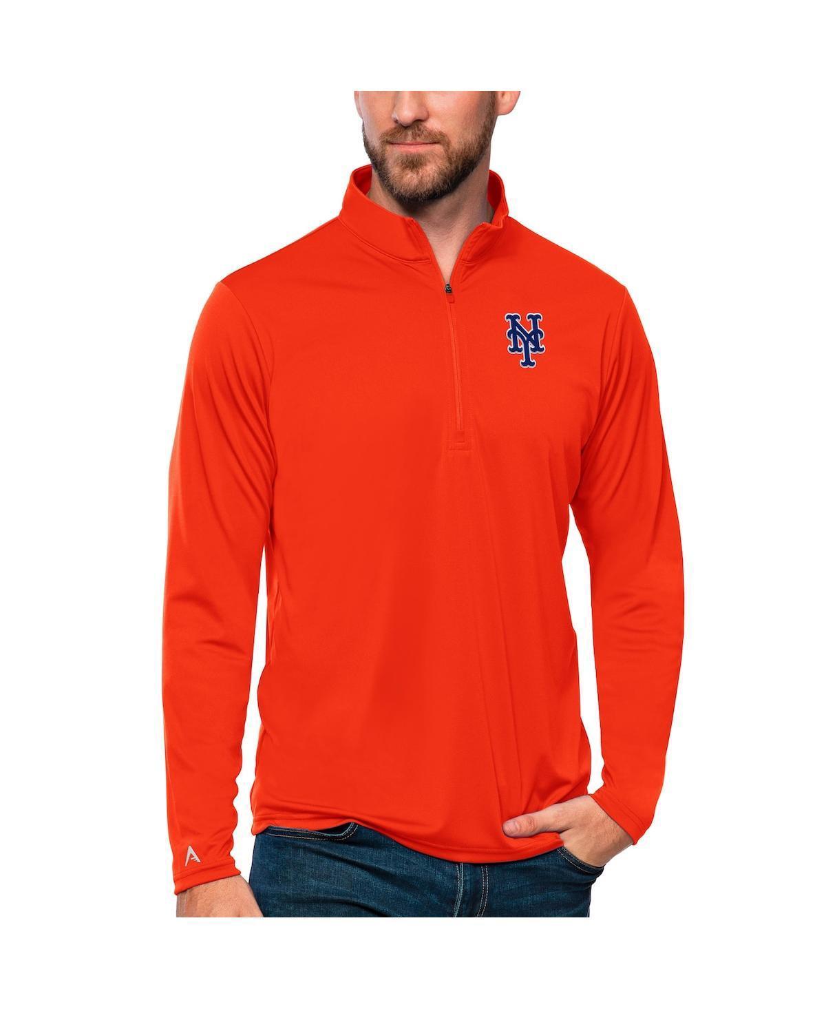 Antigua Mens Orange Detroit Tigers Tribute Quarter-Zip Pullover Top Product Image