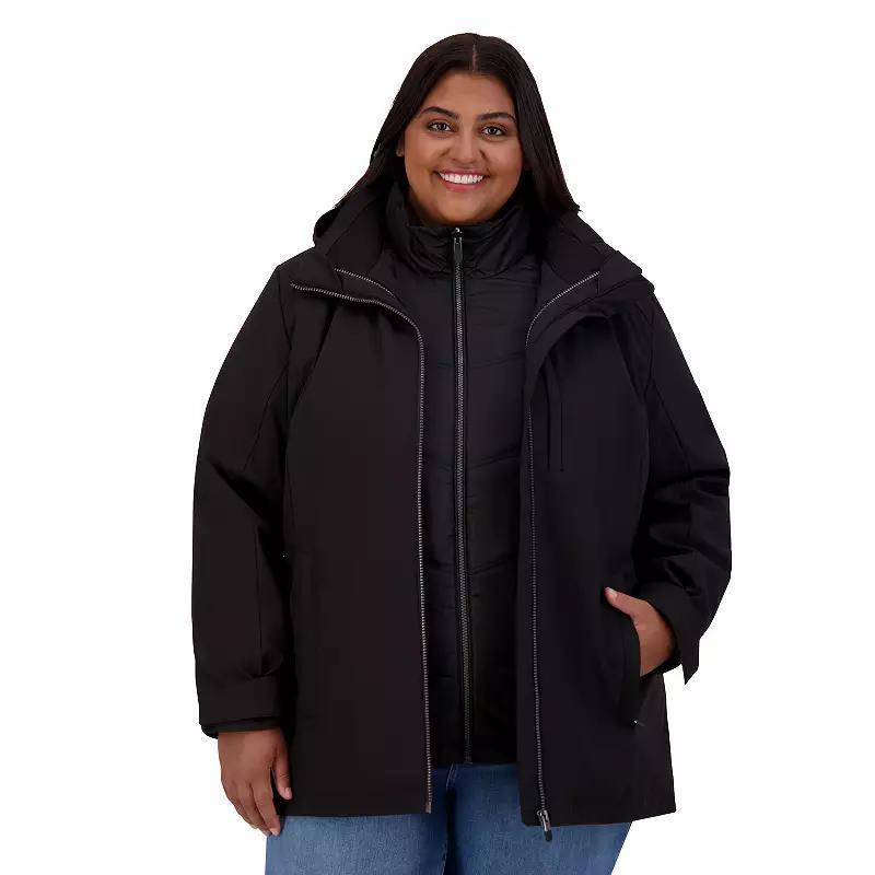 Plus Size ZeroXposur Deonna 3-in-1 Systems Jacket, Womens Product Image