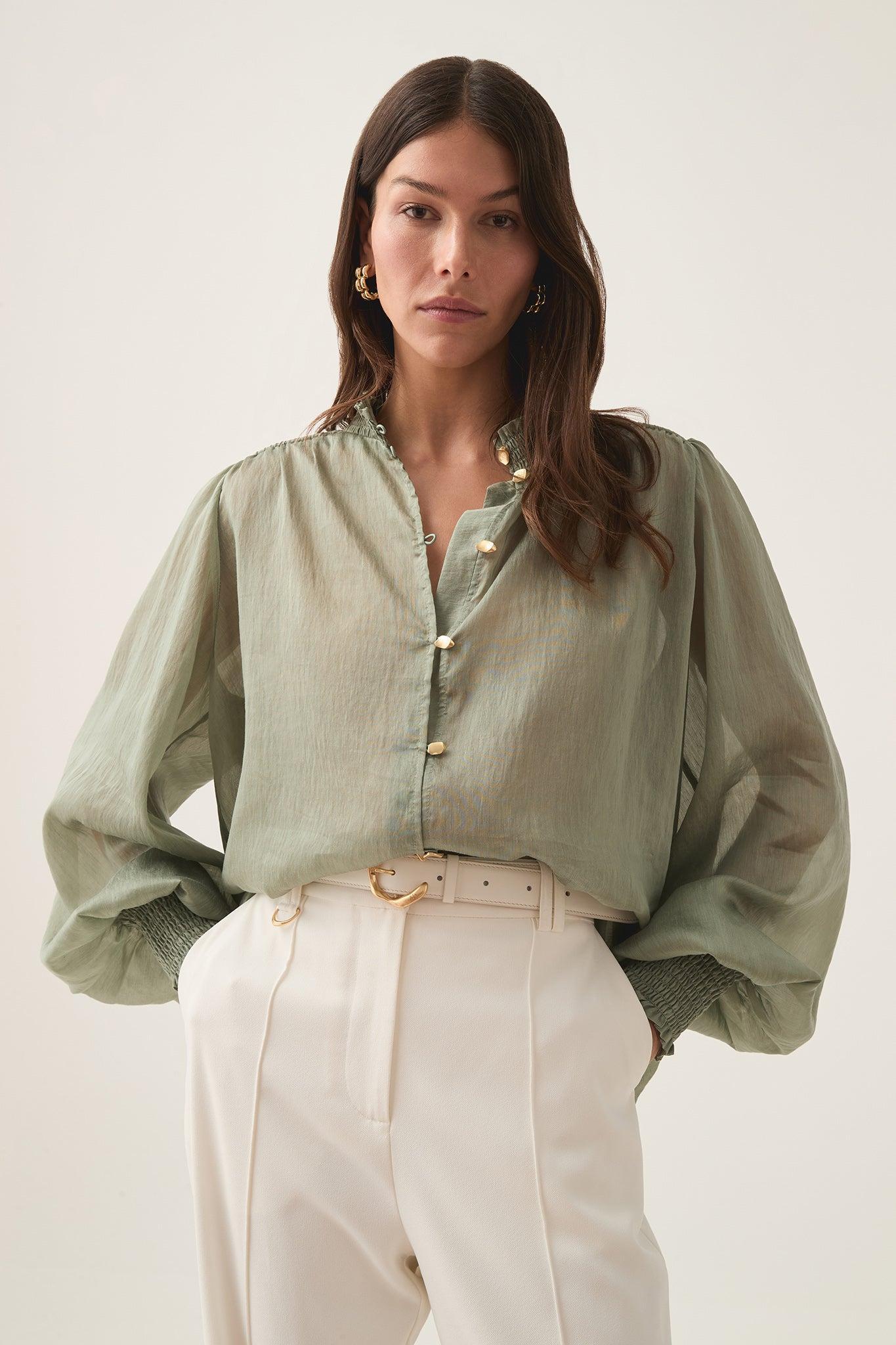 Athena Smocked Blouse Product Image