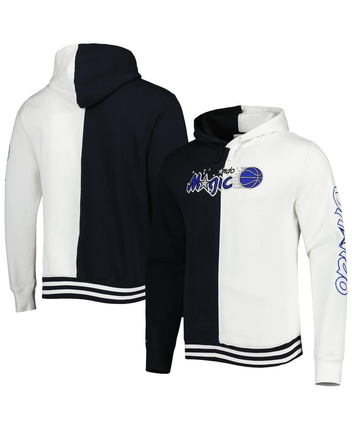 Mens Mitchell & Ness Black Orlando Magic Hardwood Classics Split Pullover Hoodie - Black Product Image