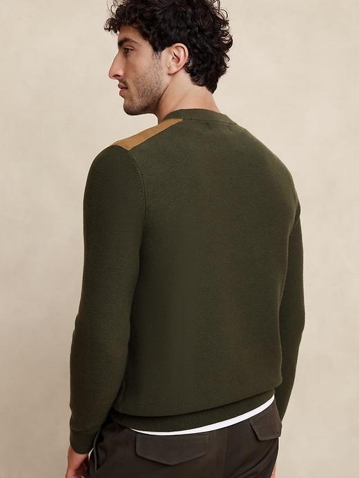 Vegan Suede Patch Sweater Product Image