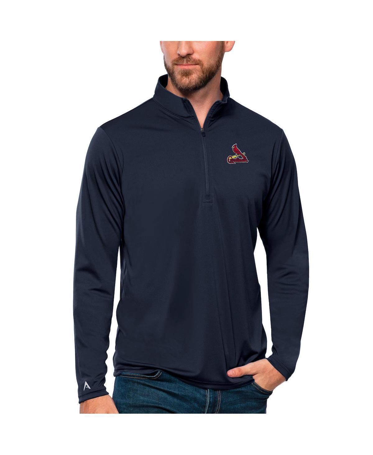 Antigua Mens Navy Chicago Cubs Tribute Quarter-Zip Pullover Top Product Image