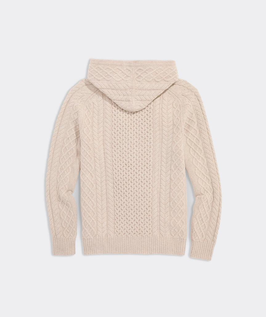 Cable-Knit Hoodie Product Image