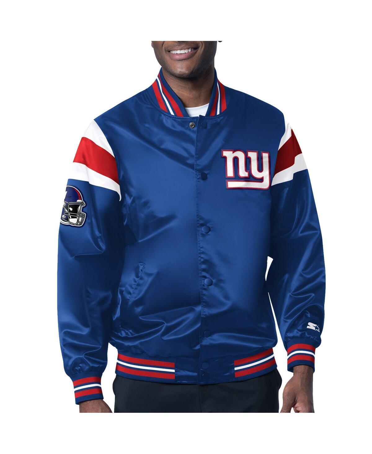 Mens Starter Royal New York Giants Satin Full-Snap Varsity Jacket Product Image