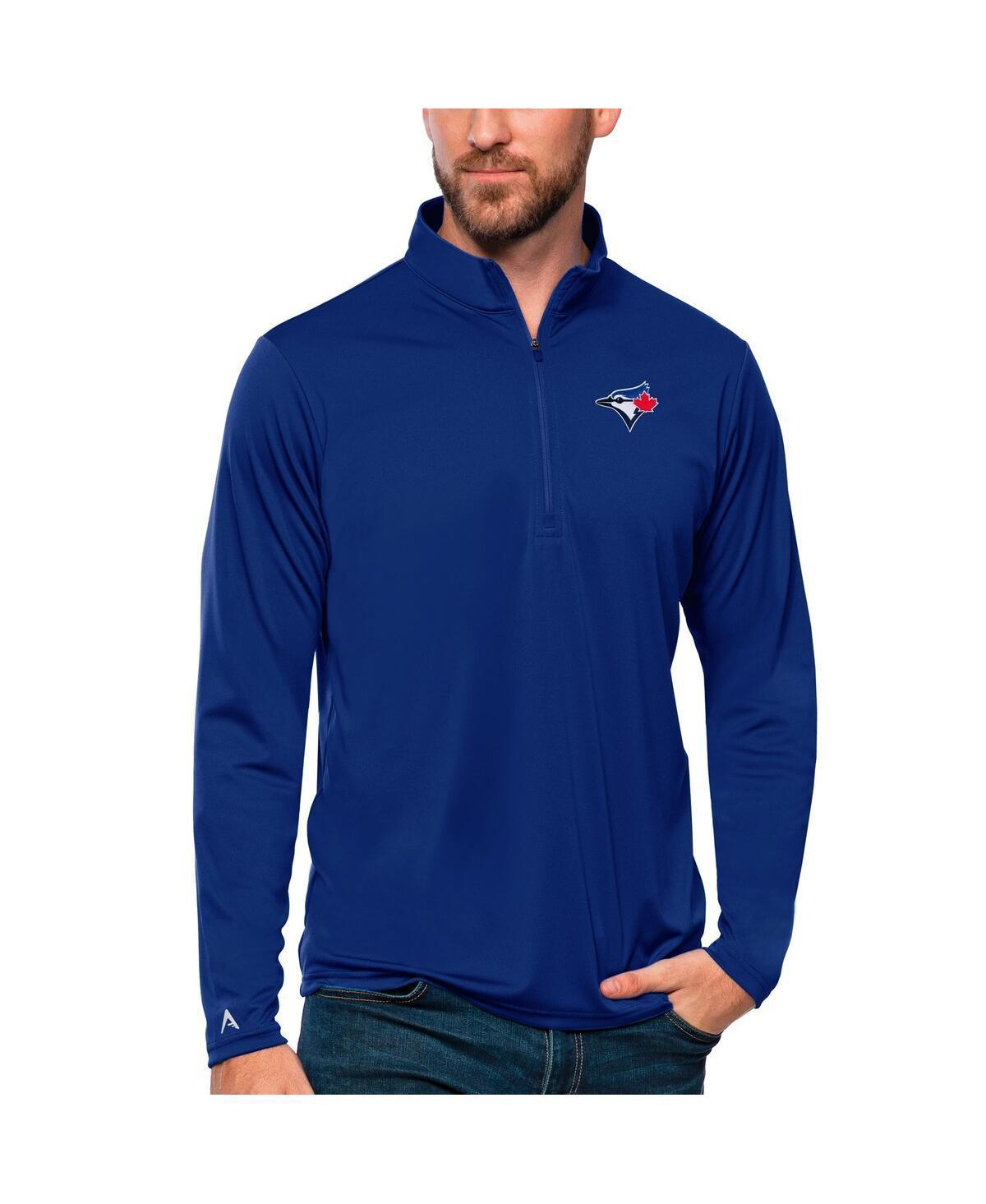 Antigua Mens Royal Toronto Blue Jays Tribute Quarter-Zip Pullover Top Product Image