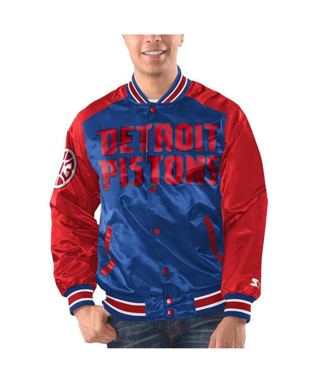 Mens Starter Red La Clippers Renegade Satin Full-Snap Varsity Jacket - Red Product Image