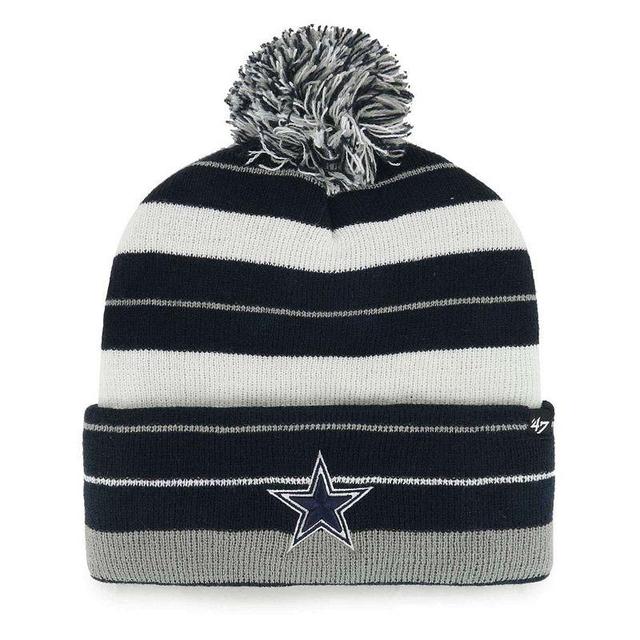 Mens 47 Dallas Cowboys Powerline Cuffed Knit Hat with Pom, Blue Product Image