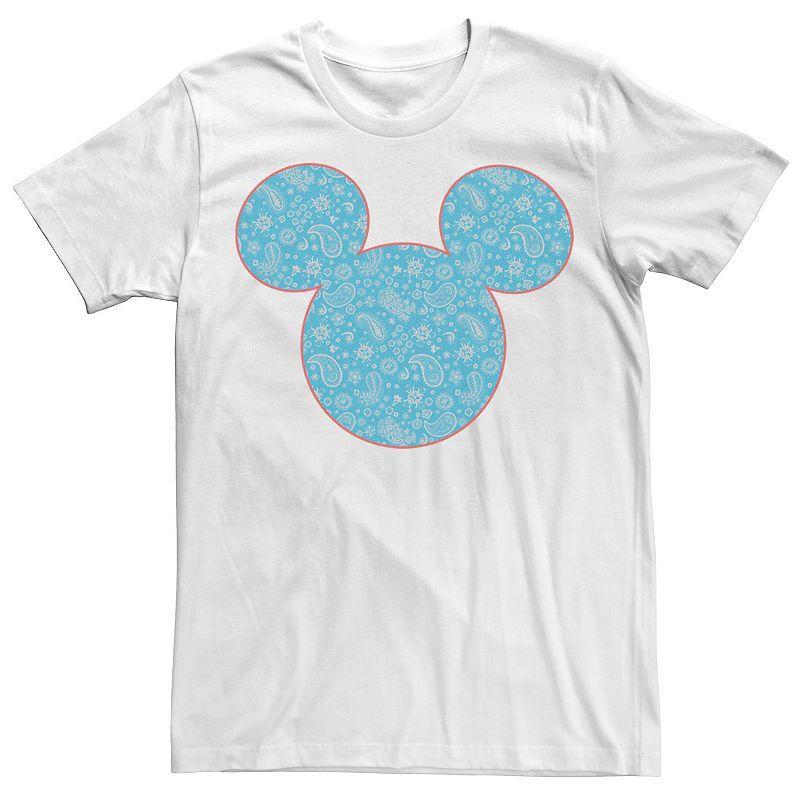 Disneys Mickey & Friends Mickey Mens Blue Paisley Fill Tee Product Image