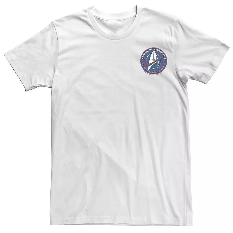 Mens Star Trek Discovery Blue and Red Federation of Planets Logo Tee Product Image