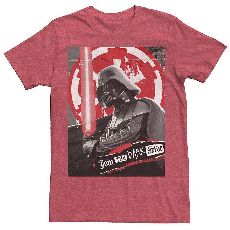 Mens Star Wars Darth Vader Join The Dark Side Tee Red Grey Product Image