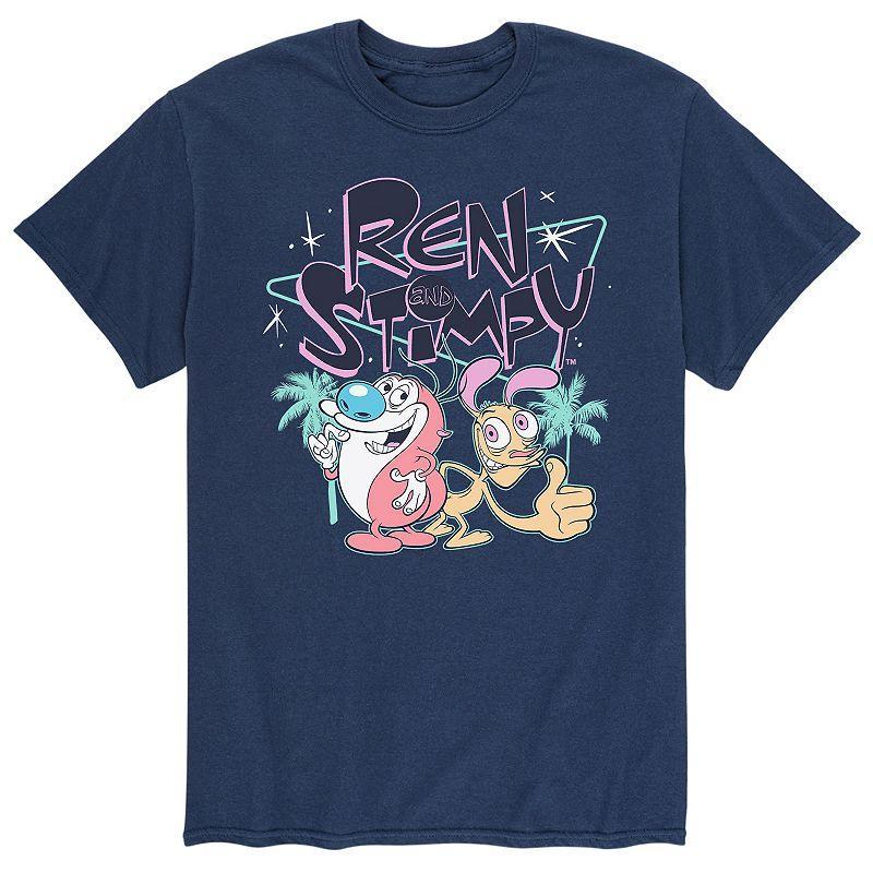 Mens Ren & Stimpy Retro Palm Trees Tee Product Image