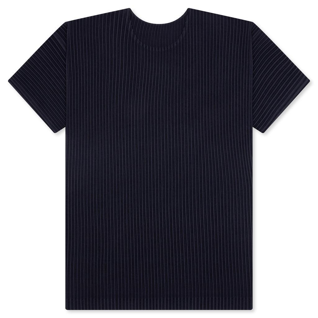 Pleated T-Shirt - Blue Male Product Image