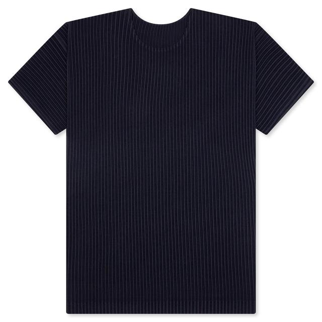 Pleated T-Shirt - Blue Male Product Image