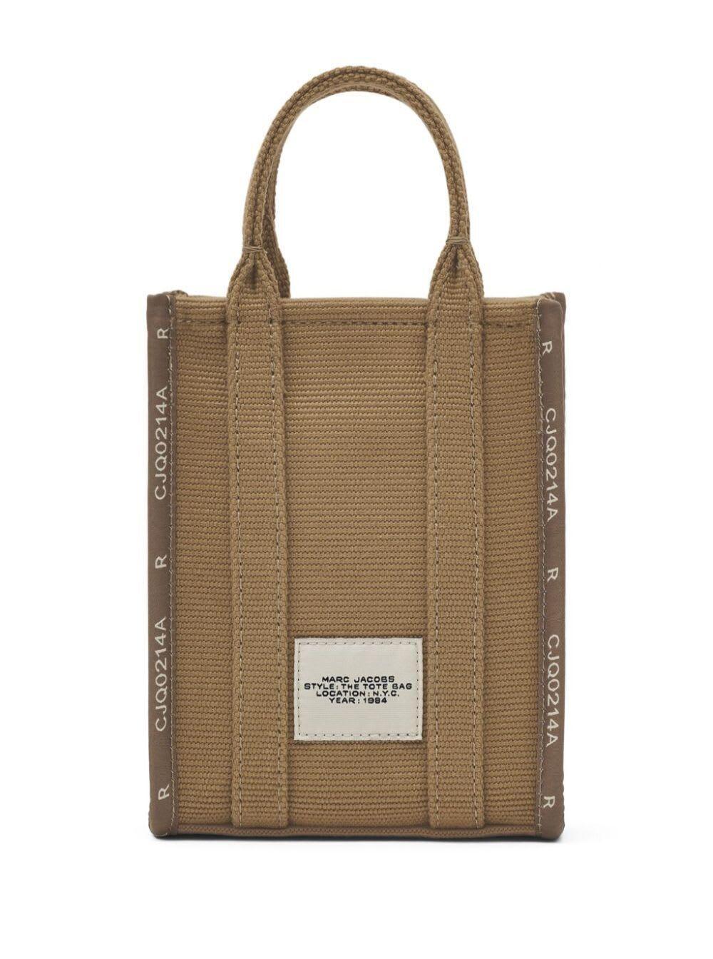 The Phone Tote Cotton-blend Bag In Brown Product Image