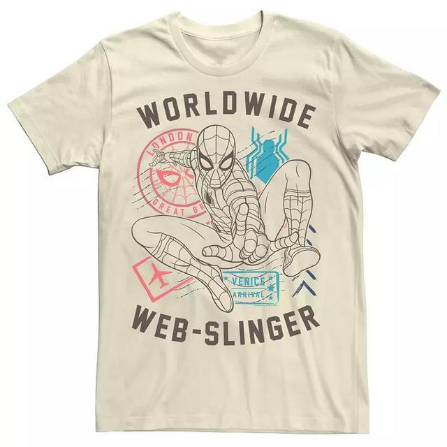 Mens Marvel Spider-Man Far From Home Worldwide Web-Slinger Poster Tee Product Image