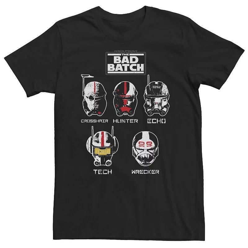 Big & Tall Star Wars: The Bad Batch Helmets Tee, Mens Product Image