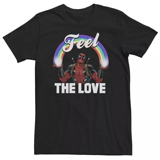 Big & Tall Marvel Deadpool Feel The Love Full Rainbow Arch Tee, Mens Product Image