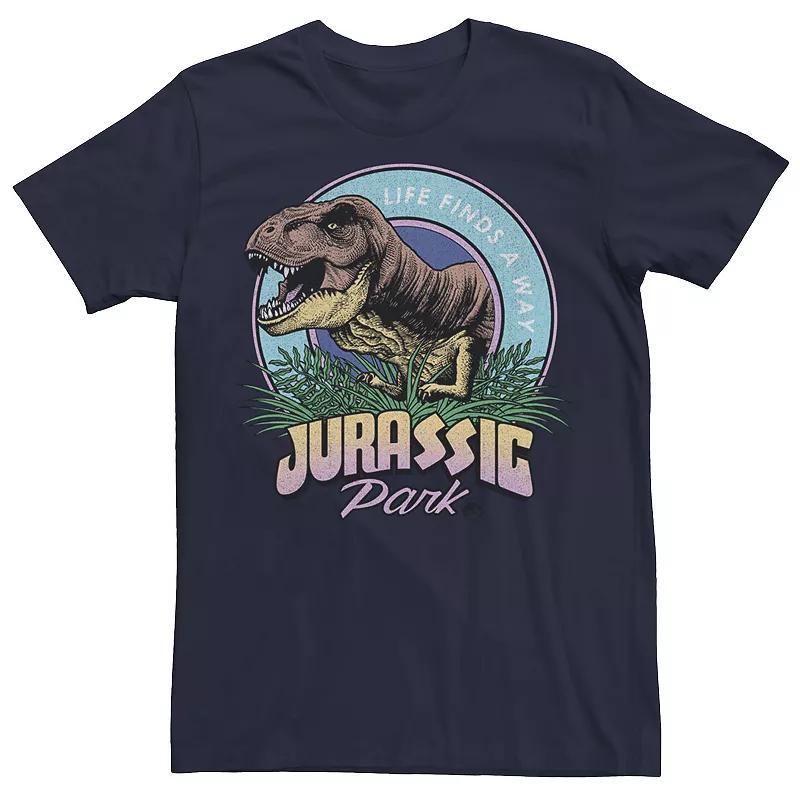 Mens Jurassic Park Life Finds A Way Vibrant Graphic Tee Product Image