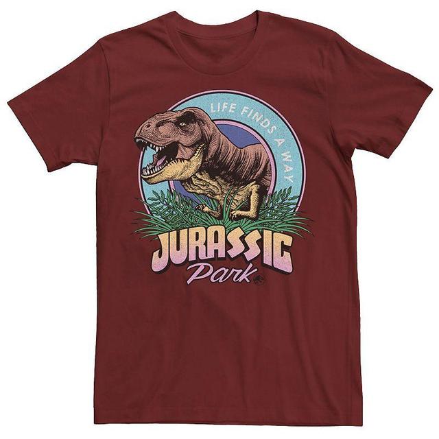 Mens Jurassic Park Life Finds A Way Vibrant Graphic Tee Product Image