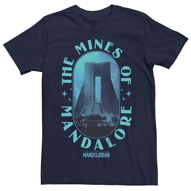 Mens Star Wars The Mandalorian The Mines Of Mandalore Graphic Tee Blue Product Image