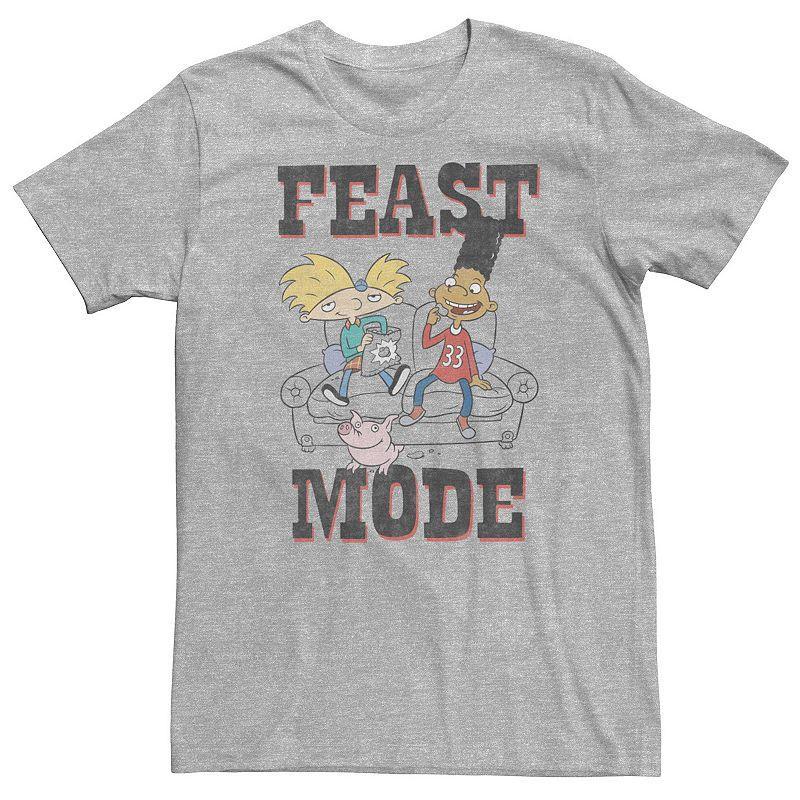 Mens Hey Arnold Feast Mode Vintage Tee Athletic Grey Product Image