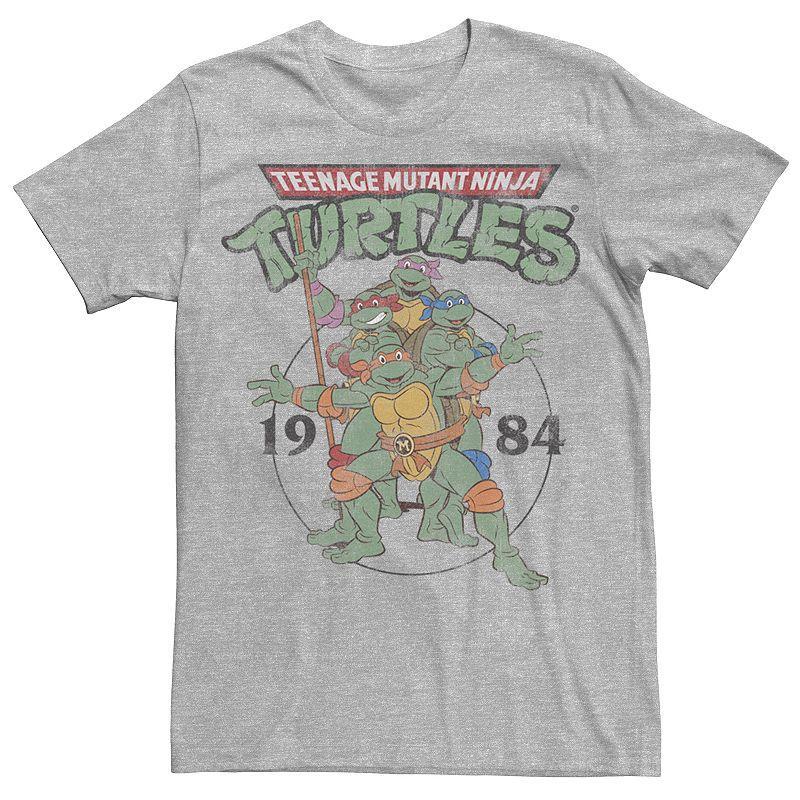 Mens Teenage Mutant Ninja Turtles Group Elite Tee Athletic Grey Product Image