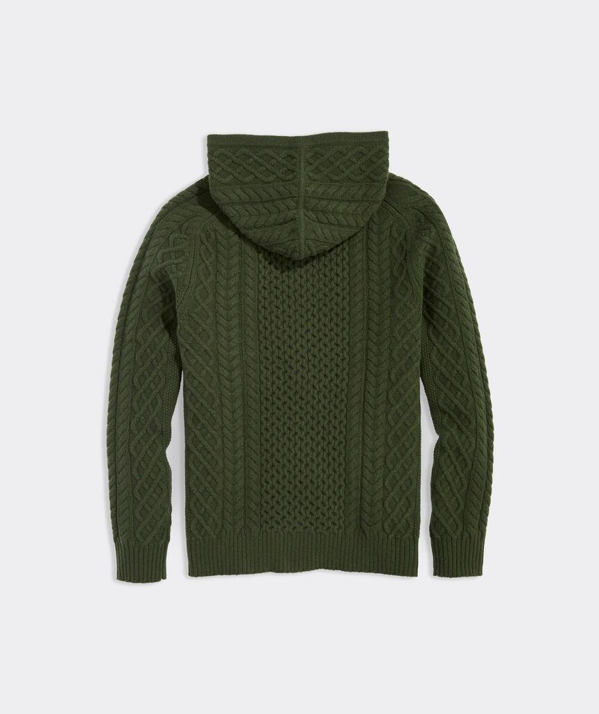 Cable-Knit Hoodie Product Image