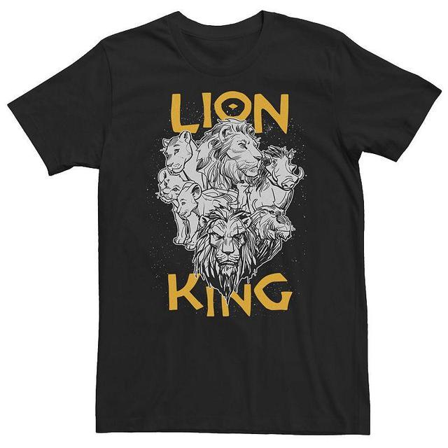 Big & Tall Disney The Lion King Live Action Stacked Group Shot Portrait Tee, Mens Product Image