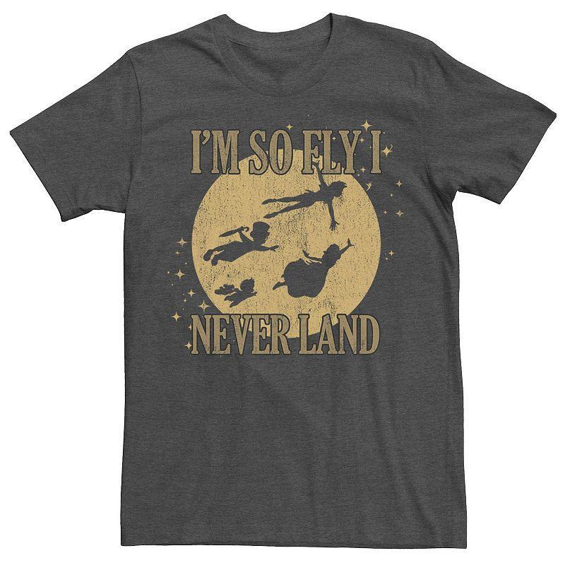 Mens Disney Peter Pan Im So Fly I Never Land Silhouettes Tee Grey Product Image