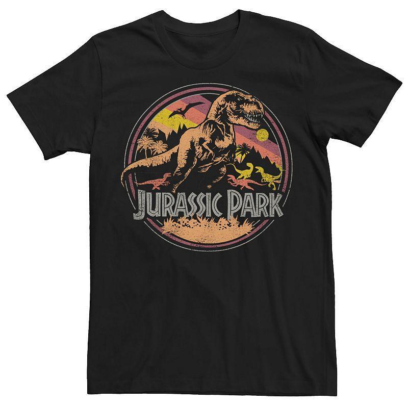 Mens Jurassic Park T-Rex Retro Circle Logo Tee Product Image