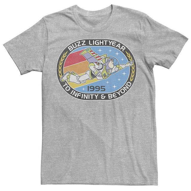 Mens Disney / Pixar Toy Story Buzz Lightyear To Infinity Badge Tee Athletic Grey Product Image