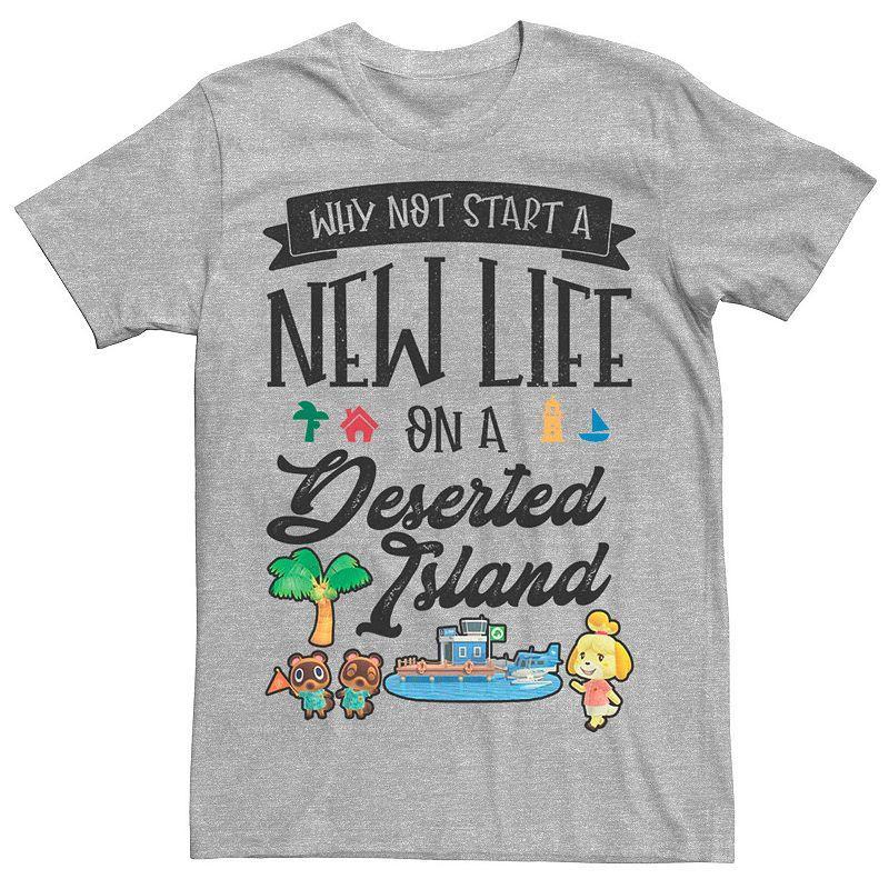 Mens Animal Crossing New Horizons New Island Life Tee Athletic Grey Product Image