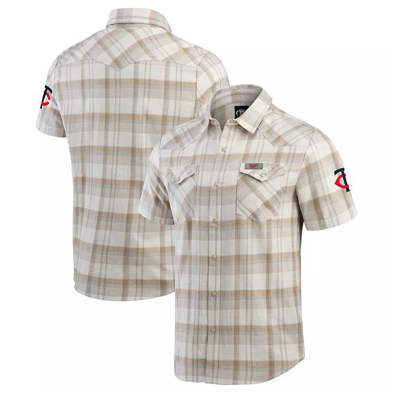 Mens Darius Rucker Collection by Fanatics Gray Minnesota Twins Plaid Full-Snap Shirt Product Image