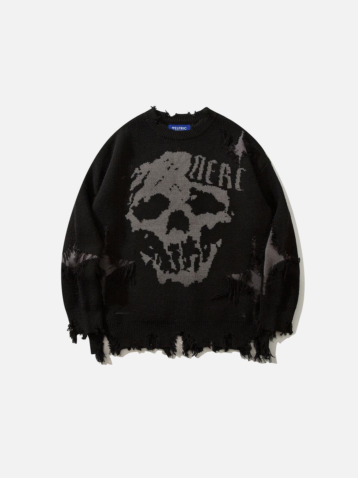 Aelfric Eden Distressed Skull Sweater Product Image