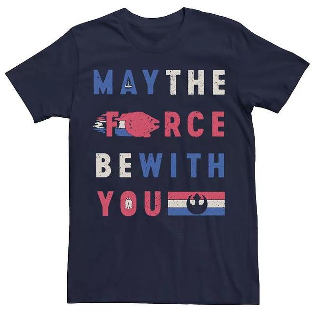 Mens Star Wars The Fourth Tee Blue Product Image