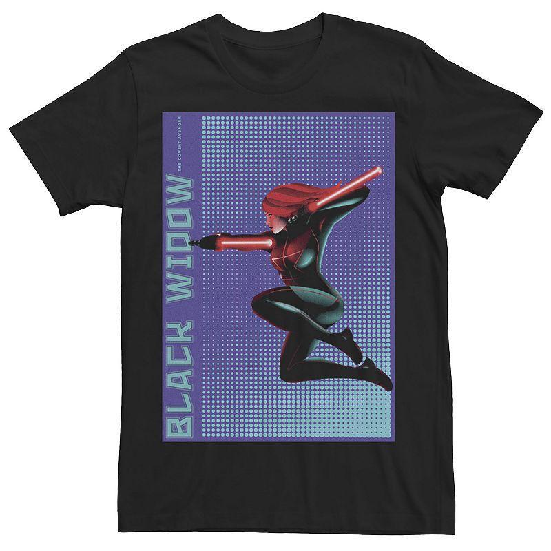 Mens Marvel Widow Halftone Pop Art Poster Graphic Tee Product Image