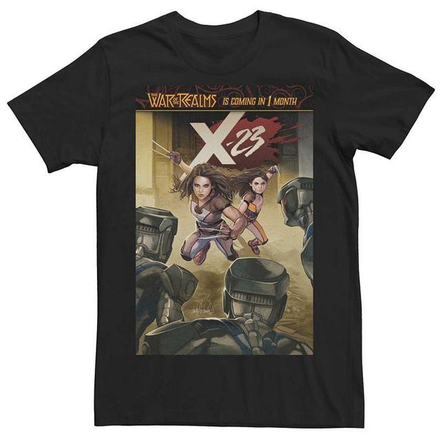 Mens Marvel X-23 War Of Realms Comic Cover Tee Black Product Image