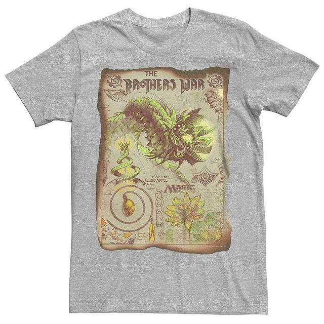 Mens Magic: the Gathering Creature Schematic Tee Athletic Grey Product Image