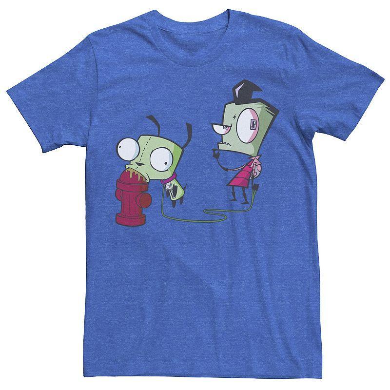 Mens Nickelodeon Invader Zim Walking Gir Fire Hydrant Portrait Graphic Tee Product Image