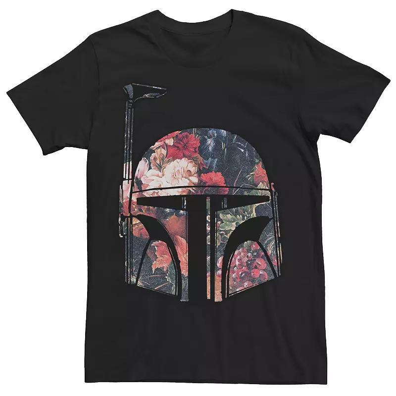 Mens Star Wars Boba Fett Floral Helmet Tee Product Image