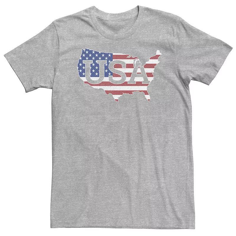 Big & Tall Americana USA American Flag Silhouette Tee, Mens Product Image