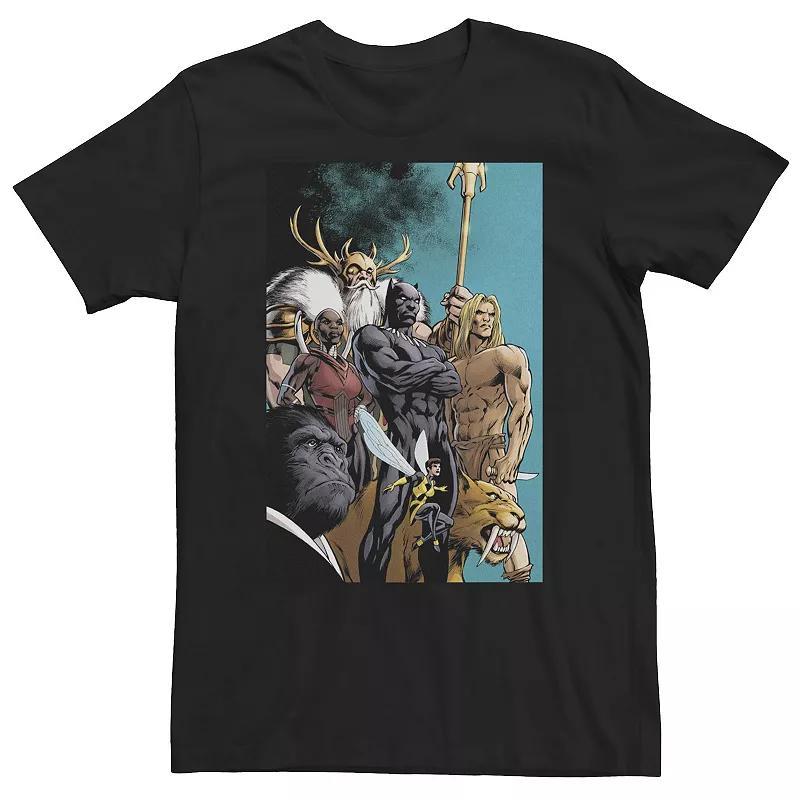 Big & Tall Marvel Comixology Panther Comic Cover Tee, Mens Product Image