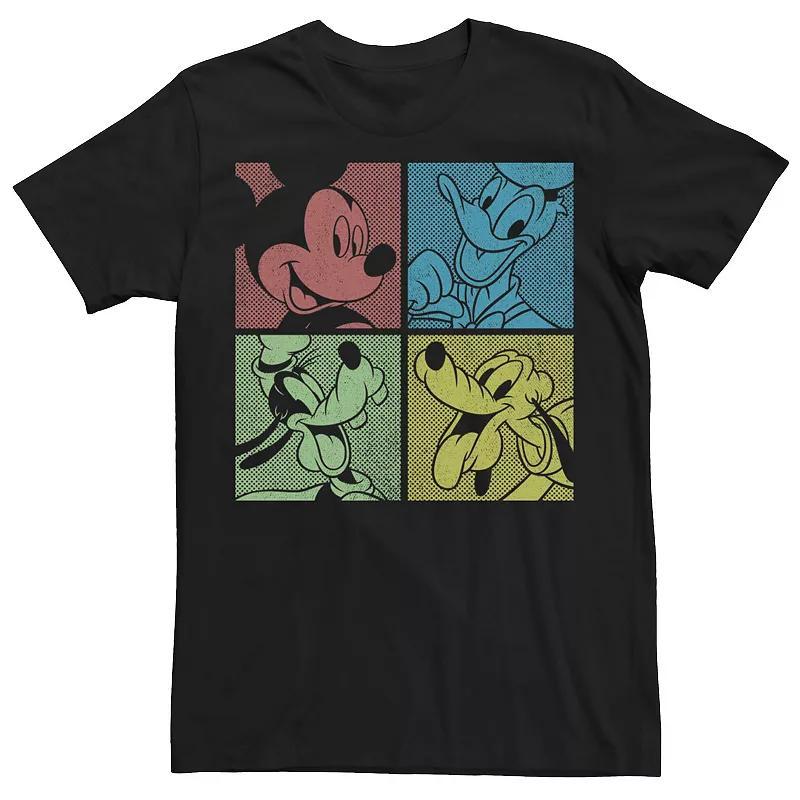 Disneys Mickey And Friends Mens Group Shot Comic Panels Tee Product Image