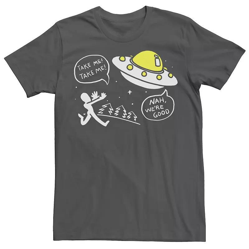 Mens Alien Abduction Tee Grey Product Image