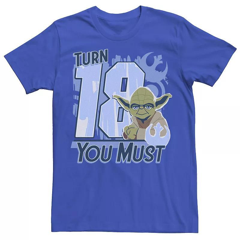 Mens Star Wars Yoda Turn 18 You Must Rebel Logo Portrait Tee Product Image